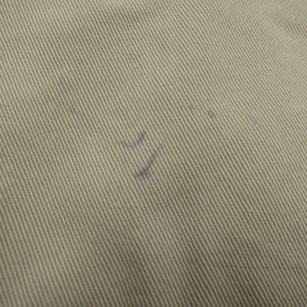 LL Bean Pants Men 36x27 Cream Beige Flannel Lined Pleated Natural‎ Fit Flawed